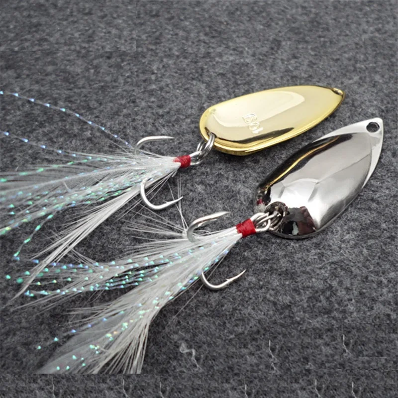 10g Metal fishing lure spoon Gold/Silver cheap fishing lures china fishing tackle Hard Bait free shipping