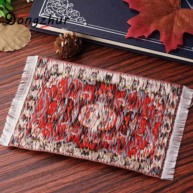

Dongzhur Hand Woven Turkish Rugs Doll House Mini Carpet Mat 1:12 Dollhouse Miniature Casa De Boneca Dollhouse Accessories Kit