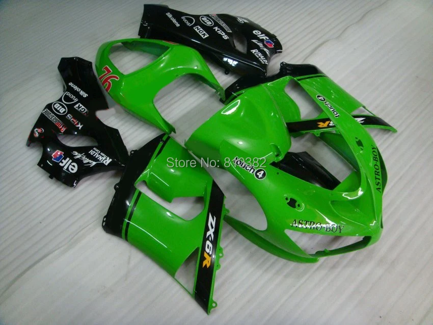 Комплект обтекателей для мотоцикла KAWASAKI Ninja ZX6R 05 06 636 2005 2006 крутой зеленый