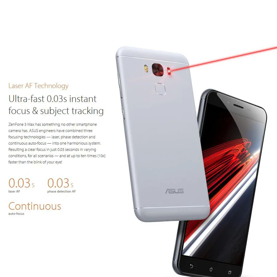 Оригинальный ASUS ZenFone 3 Max ZC553KL 4 г LTE мобильный телефон 5,5 "Android 1080x1920 3 ГБ 32 ГБ Octa Core 4100 мАч батарея 16MP телефона
