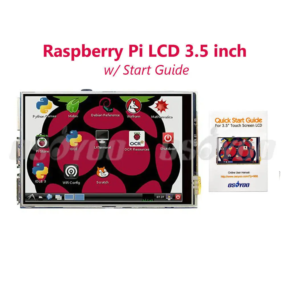 

3.5 inch Raspberry Pi LCD TFT Touchscreen Display, for Raspberry pi 2 and Pi 3 Model B LCD Touch Screen+Stylus Free Shipping