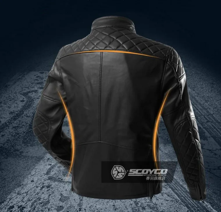 Новинка, зимняя мотоциклетная куртка SCOYCO, ветрозащитная, не сбрасывающаяся, повседневный мотоциклетный костюм, куртки из супер волокнистой кожи пу