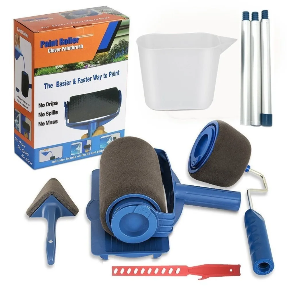 6 outils Paint Roller Runner Pro rouleaux de peinture avec Manche Extensible FR
