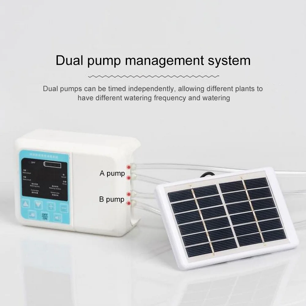 

Intelligent Automatic Watering Pump Controller Solar Charging Watering Device Garden Plant Drip Irrigation Pump Timer System