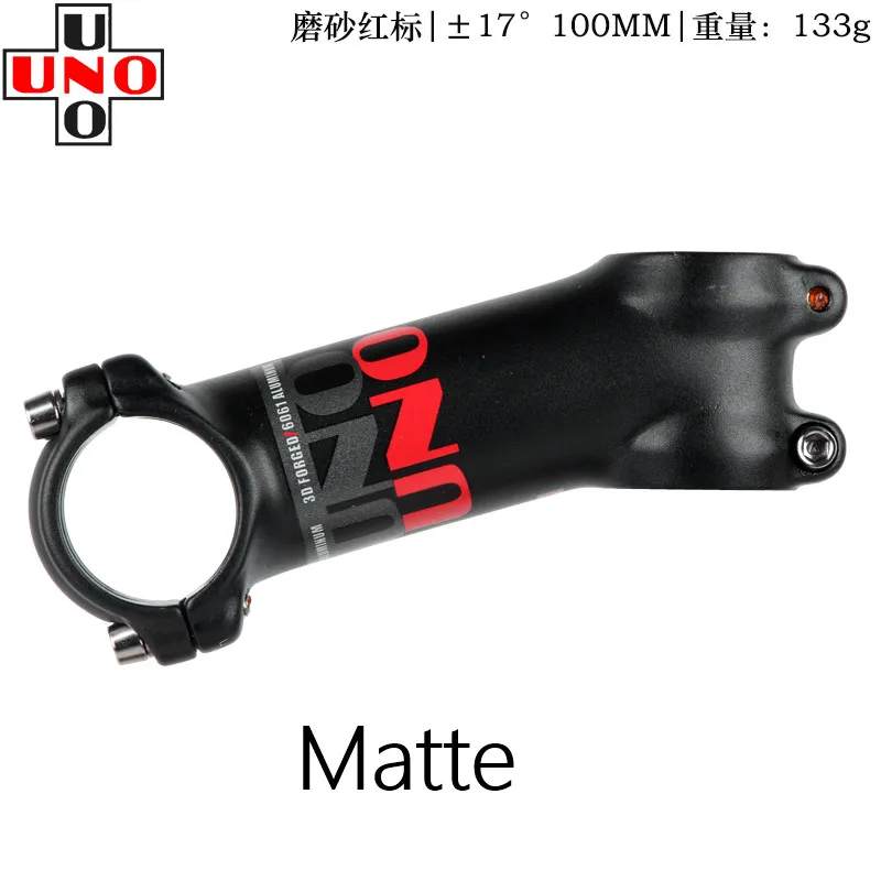 Matte17 degree 100MM UNO красный вынос руля велосипеда Сверхлегкий 7 17 градусов MTB дорожный велосипед стволовых для вилка 28,6 31,8 мм 60/70/80/90/100/110/120/130 мм велосипедный вынос руля King Kalloy - Цвет: Matte17 degree 100MM