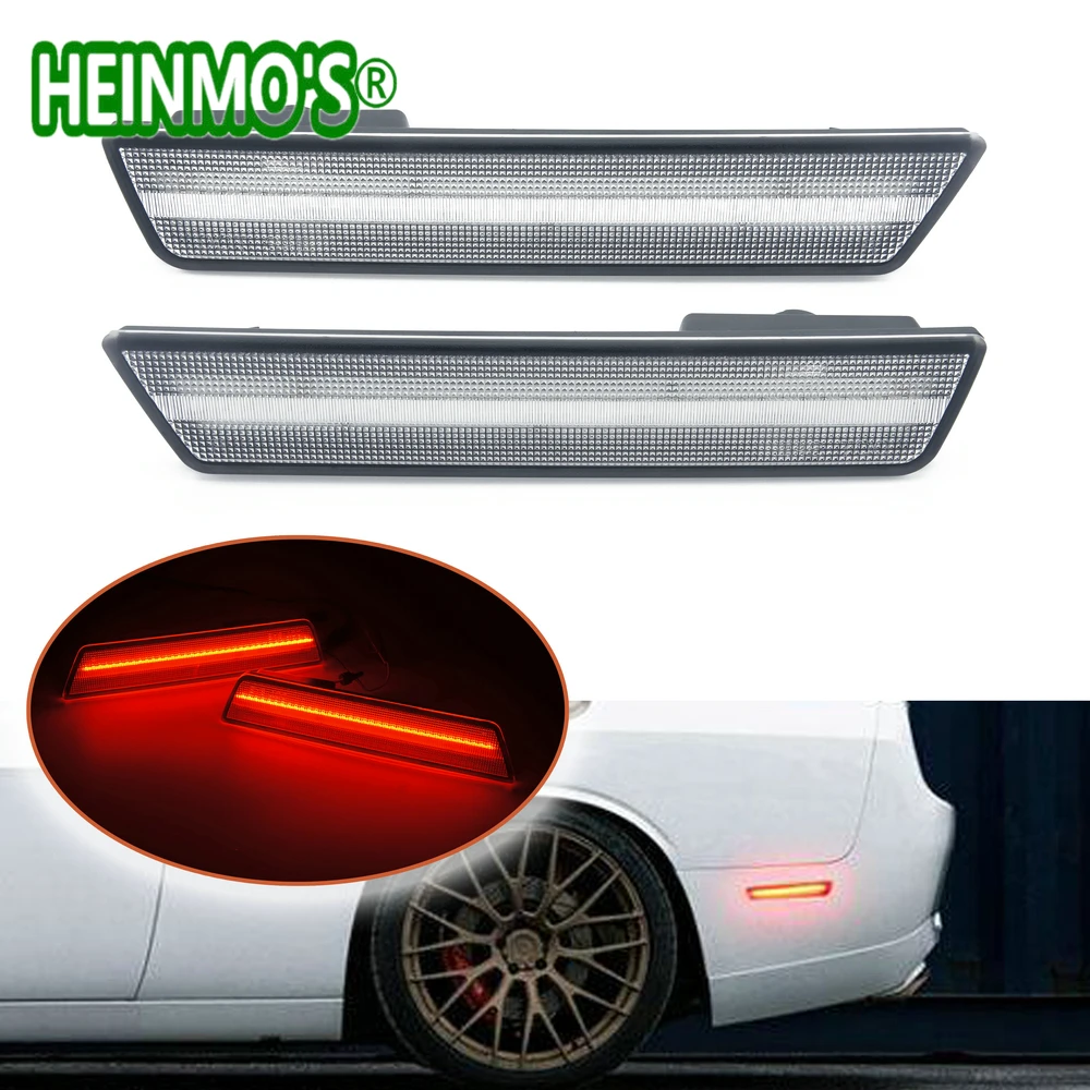 Goede Voor Dodge Challenger 2008 2014 Voor Dodge Charger 2011 2014 Achter Zijmarkeringslichten Knipperlichten SMD Rood LED Verlichting