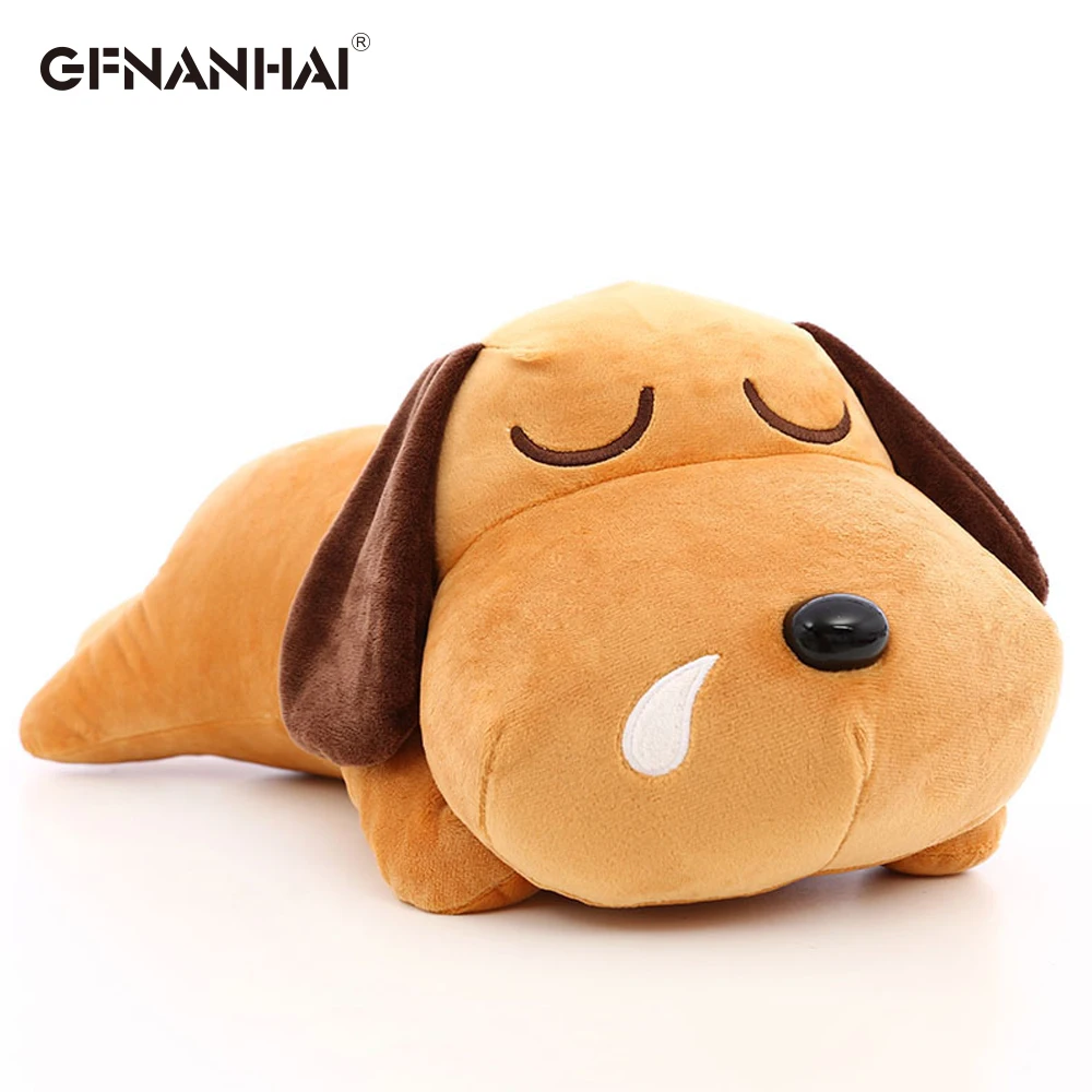 1pc 40/60cm Cute Lying Dog Plush Pillow Lovely Snoring Dog Plush Toy