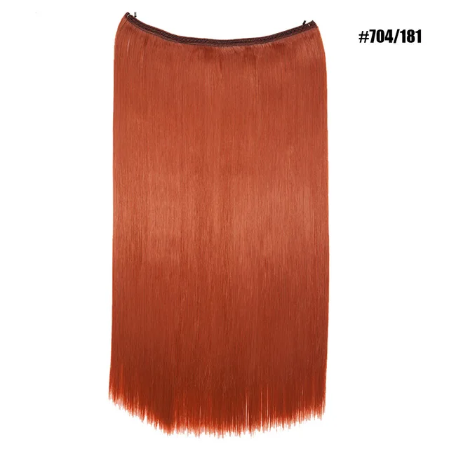 BENEHAIR Invisible Wire No Clips In Hair Extensions Secret Fish Line Hairpieces Synthetic Hair Extensions Fake Hair For Women 704-181