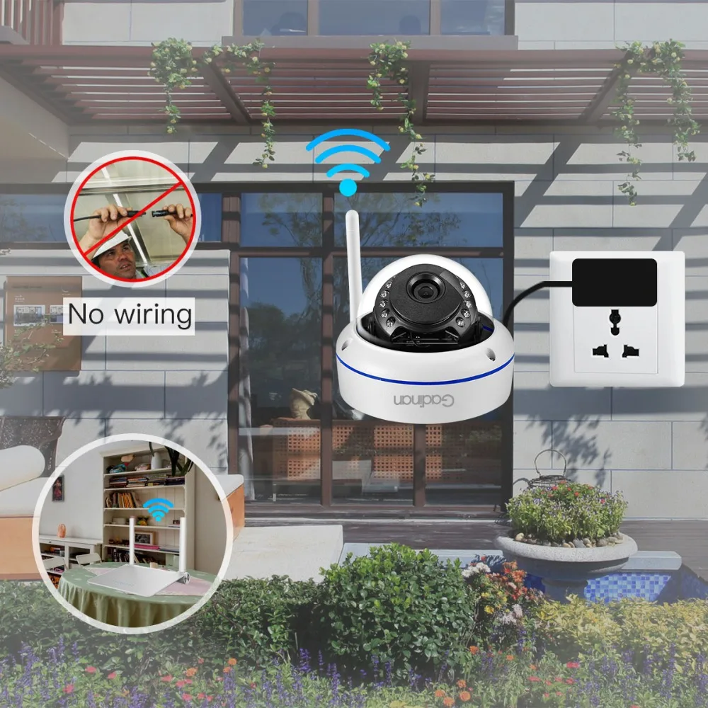 Najtaniej GADINAN kamera wifi Yoosee APP ONVIF kamera IP 2MP 1080P 720P mikrofon audio Night Vision wandaloodporna karta SD kamera zewnętrzna