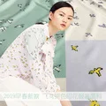 18 spring and summer new Shunyu black red flowers digital printing women parent-child wear fashion fabric processing custom