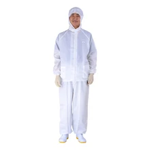Белый чистый костюм с капюшоном деления GMP питание комбинезоны Завод продтоваров принять гардеробная еда