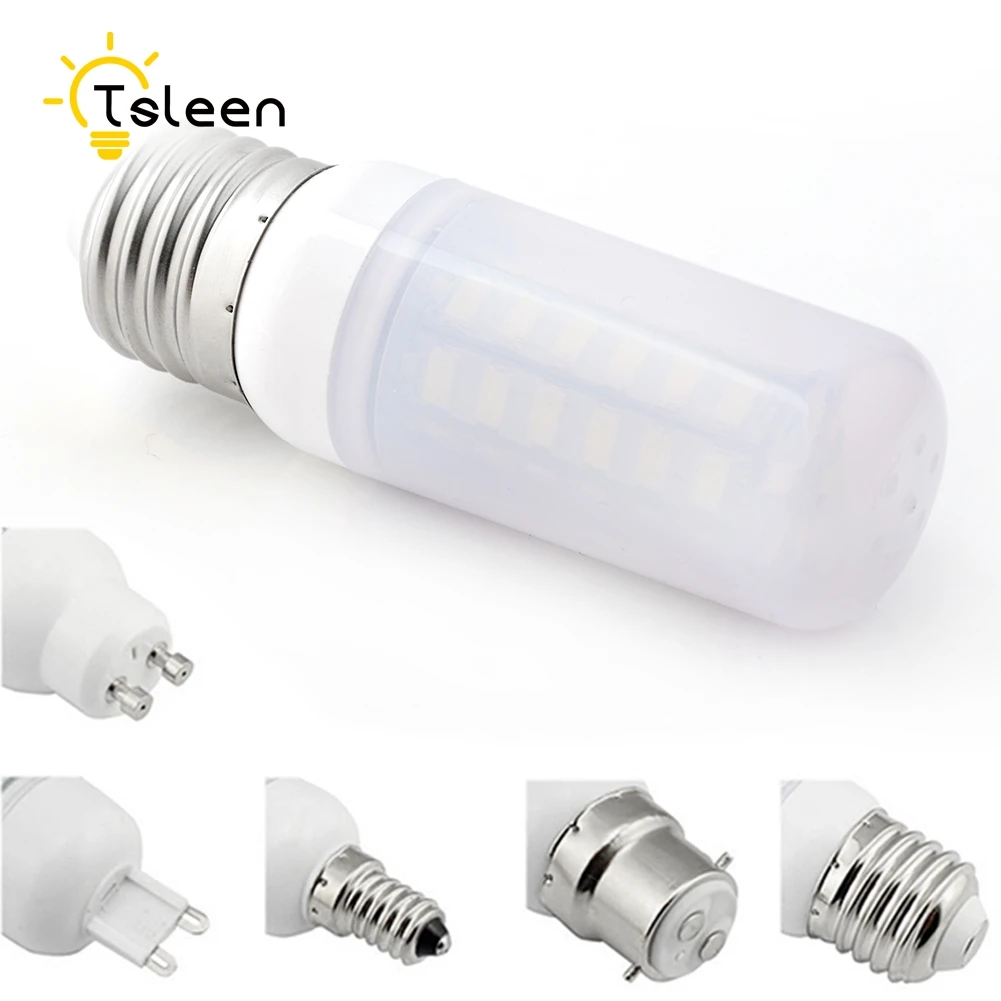 TSLEEN 10x Высокая яркость 5730 SMD E27 G9 светодиодный кукурузная лампа E14 B22 GU10 молочно-белый 110V 220V 7 Вт, 9 Вт, 12 Вт, 15 Вт, 20 Вт, 25 Вт Светодиодный светильник