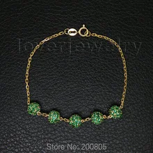 Популярный винтажный цельный браслет из 18kt желтого золота с натуральным зеленым изумрудом NA0020