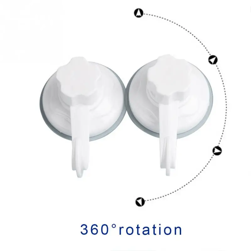 

2pcs/set 360 Degrees Seamless Removable Bathroom Kitchen Wall Strong Suction Cup Hook Hanger Door back storage Vacuum Sucker