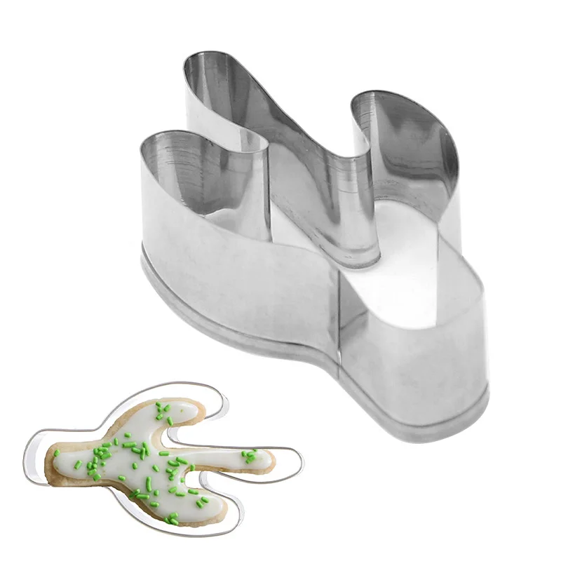 

Stainless Steel Cactus Shape Cookie Cutters Biscuits Mold Cake Decorating Tools Fondant Molds For Kitchen Baking Candy Moulds