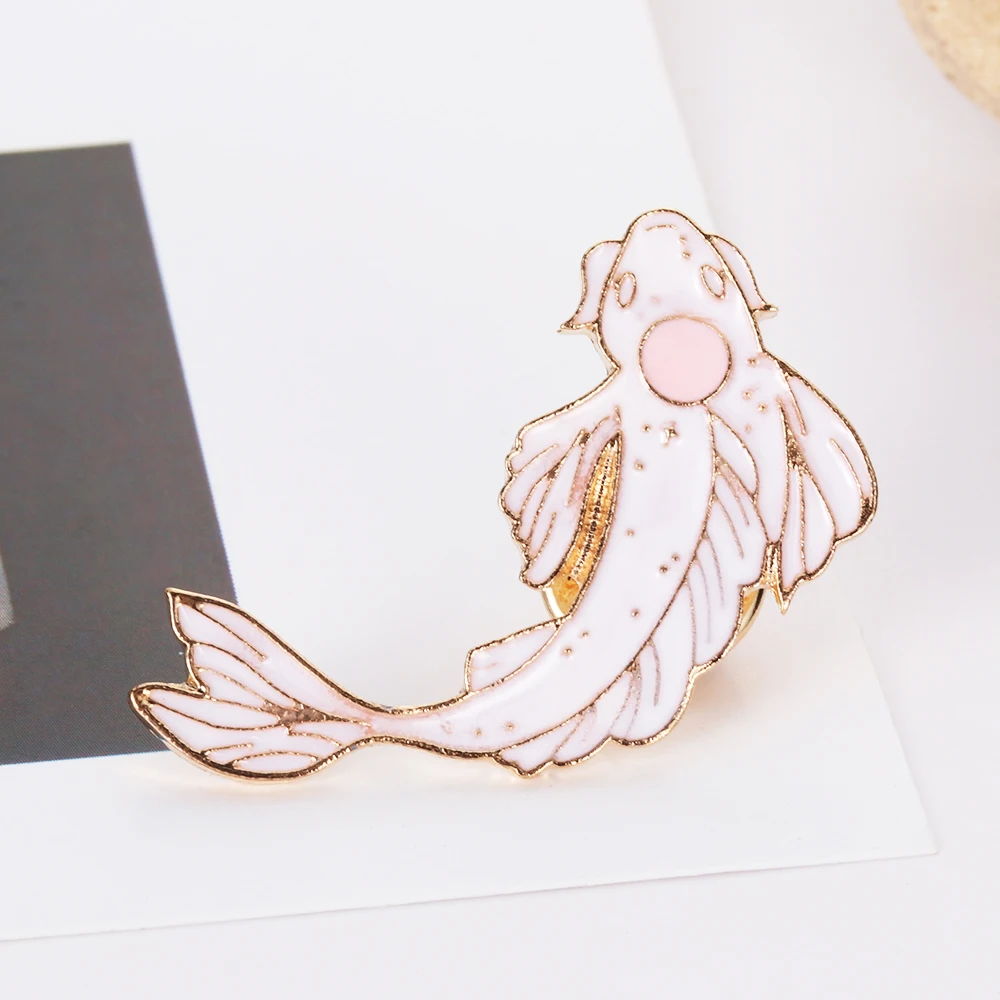 Apparel Sewing & Fabric Arts,crafts & Sewing Fashion Koi Badge Cute Goldfish Carp Enamel Pin Denim Lapel Fish Badge Family Kid Blessing Gifts Friends Personality Jewelry