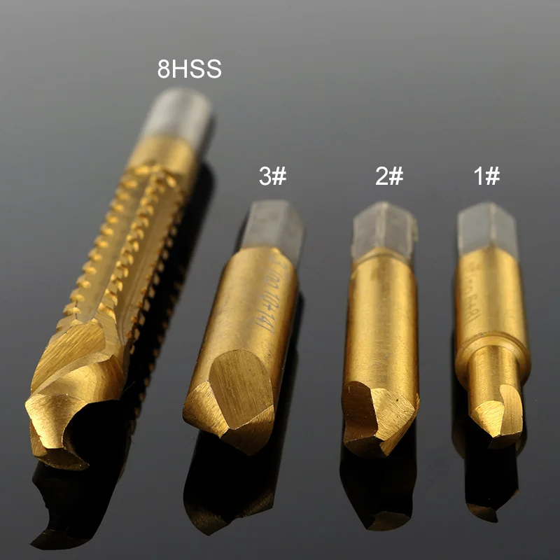 4pcs Hss Titanium Wood Screw Remover Extractor Saw Drill Screw Extractor Damaged Bolt Nut Remover Easy Out Drill Hole Saw Cutter