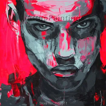 

Palette knife painting portrait Palette knife Face Oil painting Impasto figure on canvas Hand painted Francoise Nielly 0610-29