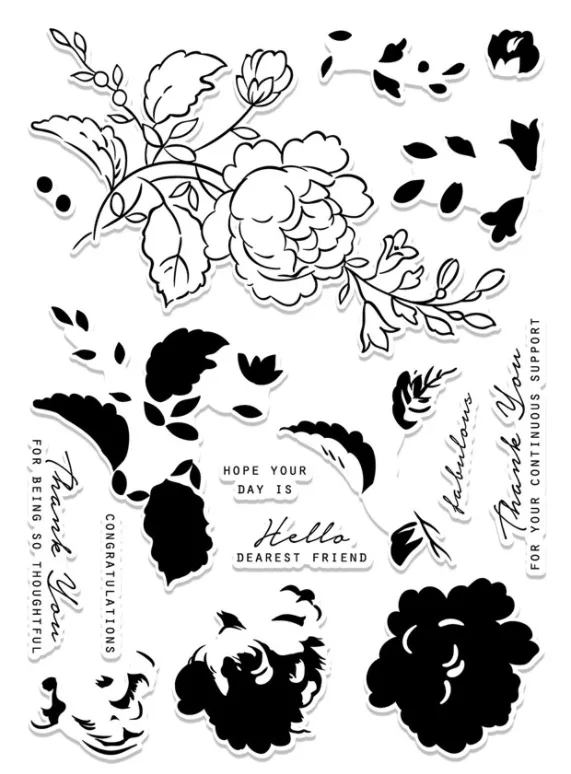 

15*20 CM/HANDPICKED BOUQUET/Transparent Clear Stamps for DIY Scrapbooking/Card Making/Kids Christmas Fun Decoration Supplies