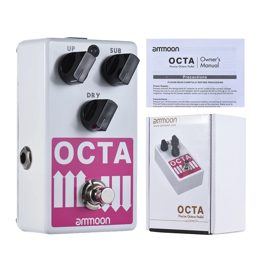 Электрическая гитарная педаль ammoon OCTA точный полифонический октавный генератор