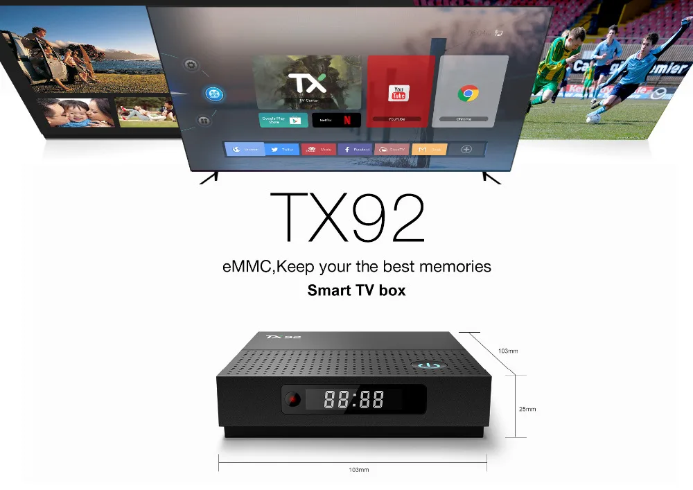 ТВ-приставка Tanix TX92 Smart Android, Восьмиядерный процессор S912, 3 ГБ, 32 ГБ, Bluetooth, Wi-Fi, HDMI, медиаплеер, телеприставка, 1 год, HD ip tv