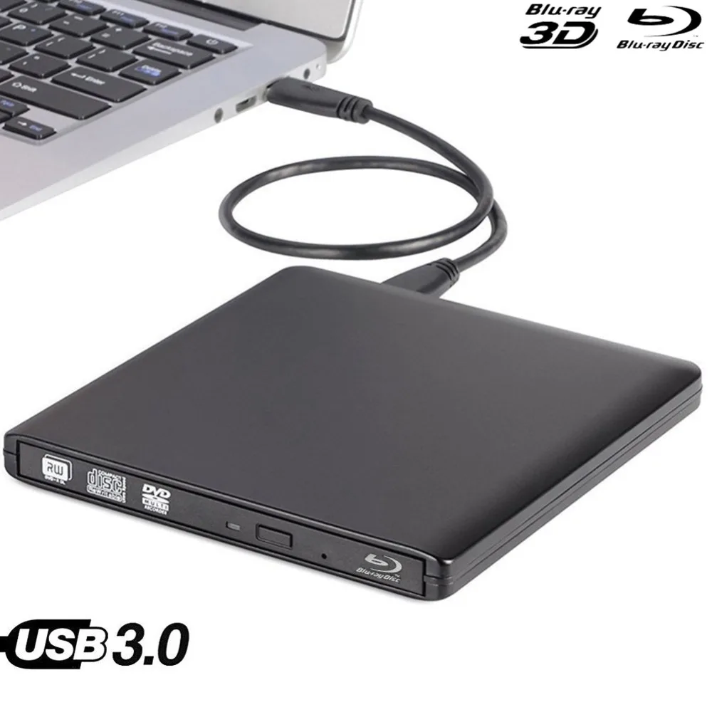 Blu-Ray плеер Внешний оптический привод USB 3,0 Blu-Ray BD-ROM CD/DVD RW горелки записывающее устройство портативный для ноутбука Apple macbook