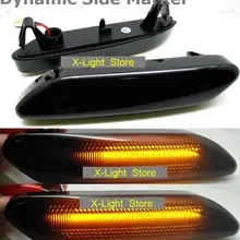 2 шт. светодиодный динамический боковой габаритный указатель поворота светильник последовательный мигалка светильник для Mini Cooper R60 R61 земляк 2011