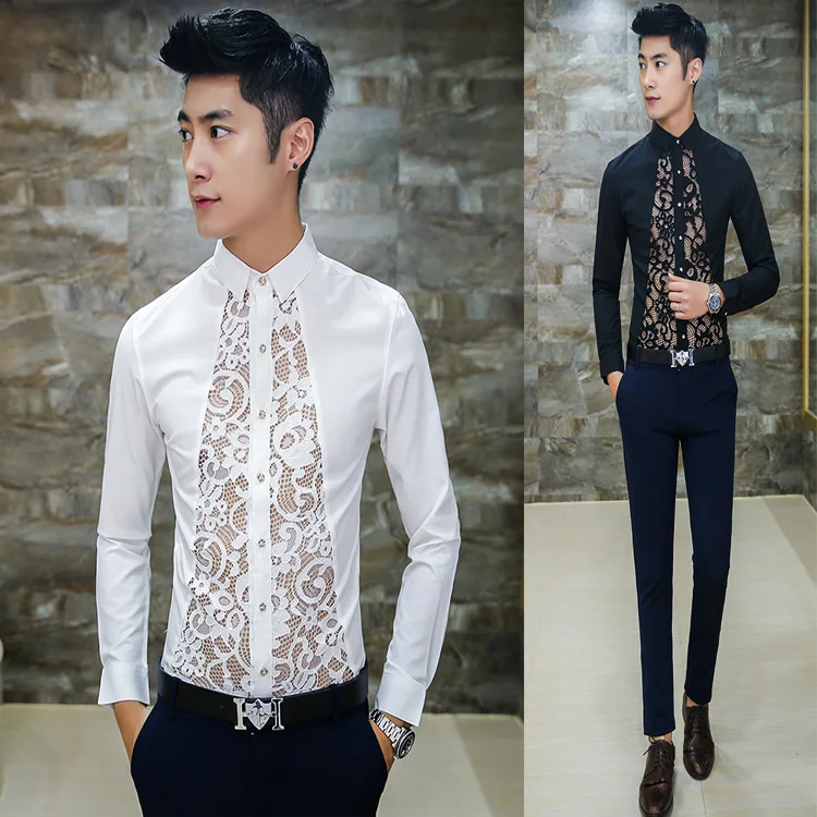 camisa de renda masculina