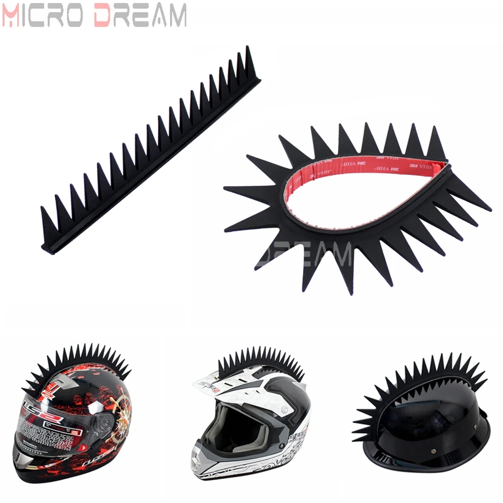 Pegatina para Casco de motocicleta de carreras Mohawk, Capacete decorativo, palo de goma en 5 colores, Cool Punk, tira de ángulo Warhawk