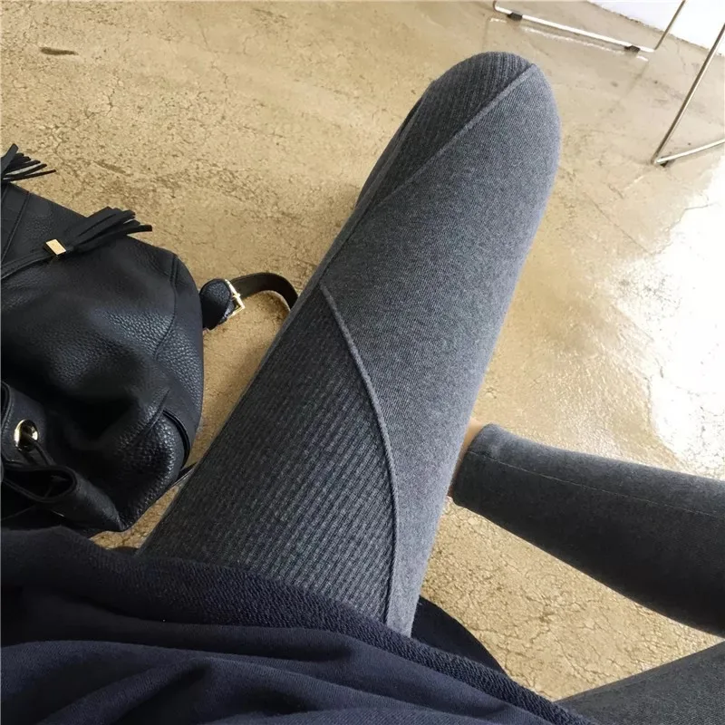 

Women Clothing High Waist Leggings Maternity Clothes Winter Leggings Thickened With Velvet Pregnant Women Trousers Warm Pants
