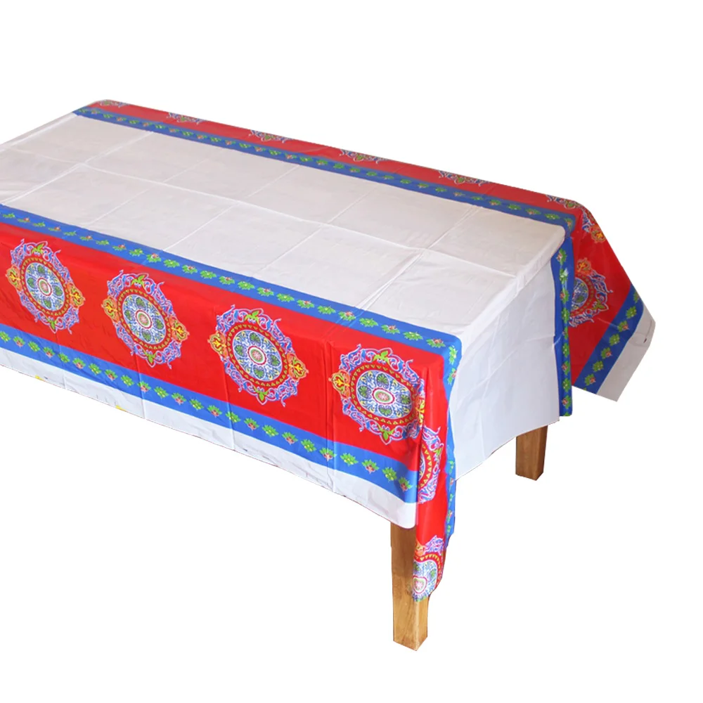 

Disposable Plastic Table Cloth Eid al-Fitr Ramadan Table Cover Tablecloth Waterproof For Moslem IslamismDecoration 180*108cm