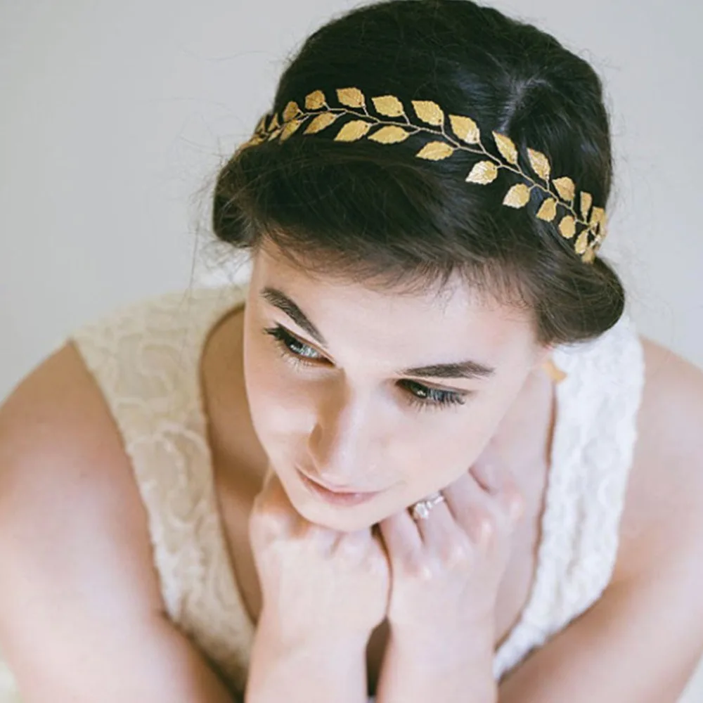 Us 2 17 53 Off M Mism Bridal Metal Hair Accessories For Wedding Classic Ancient Greek Goddess Leaves Hairbands Elegant Elastic Alloy Headband In