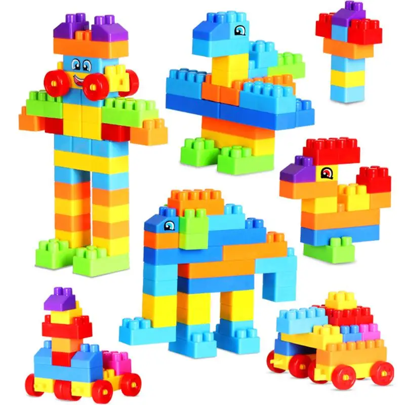 

110pcs Mini Baby Construction Set Model & Building Toy Kids Plastic Intelligence Blocks DIY Educational Intellectual Toys Gift