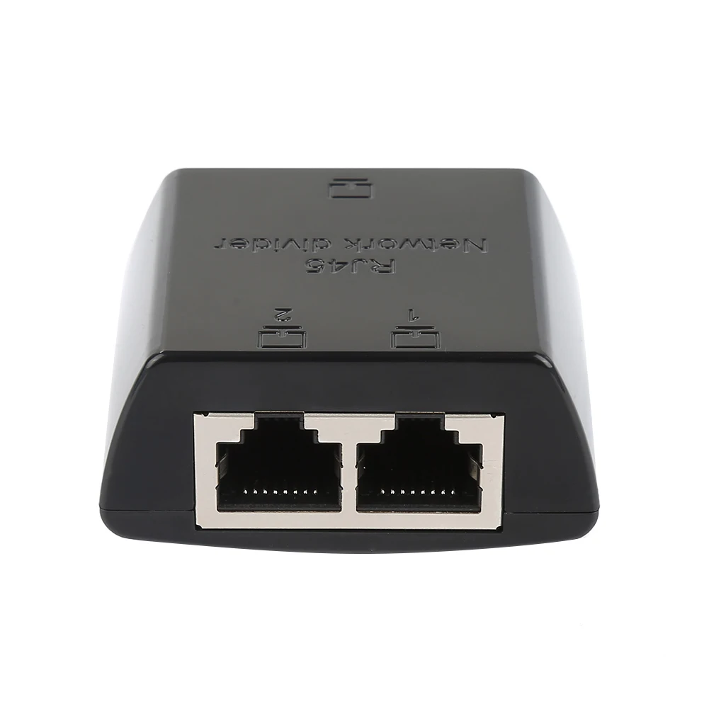 Черный Разветвитель RJ45 1 2 двойной гнездовой порт CAT5/CAT6 LAN разъем Ethernet сетевые