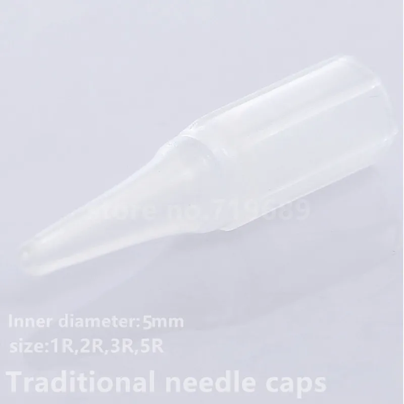 

100pcs Disposable Tattoo Permanent makeup needle tips Traditional needle caps R1 Needle caps tips loosing packing