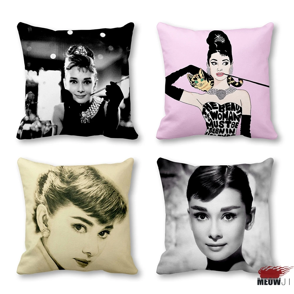 Audrey Hepburn Multi Size Throw Pillow Case Cover Free Shippingpillow casethrow pillow