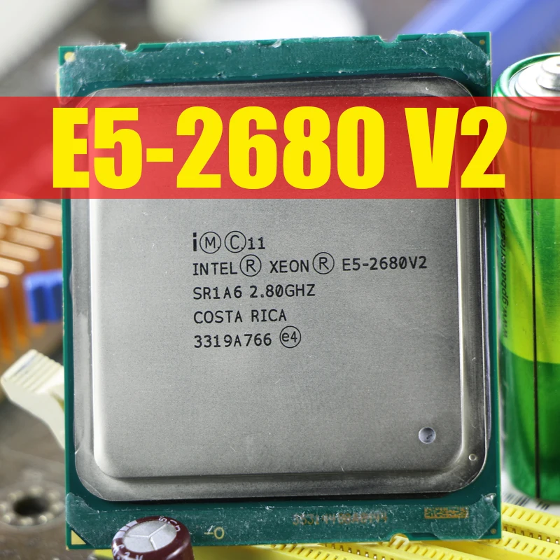 Процессор Intel Xeon E5 2680 V2 процессор 2,8 LGA 2011 SR1A6 десять ядер процессора сервера e5-2680 V2 E5-2680V2 10 Core 2,80 ГГц 25 м 115W