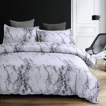 

Modern Marble Printed Bedding Set Queen Size 2pcs/3pcs Duvet Cover Set Bed Linen Quilt Cover