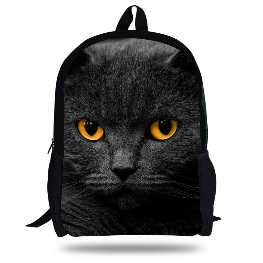 

16inch New Style Animal Print Bag For Teenagers School Bookbags For Children Girls Boys Cat Backpack For Kids