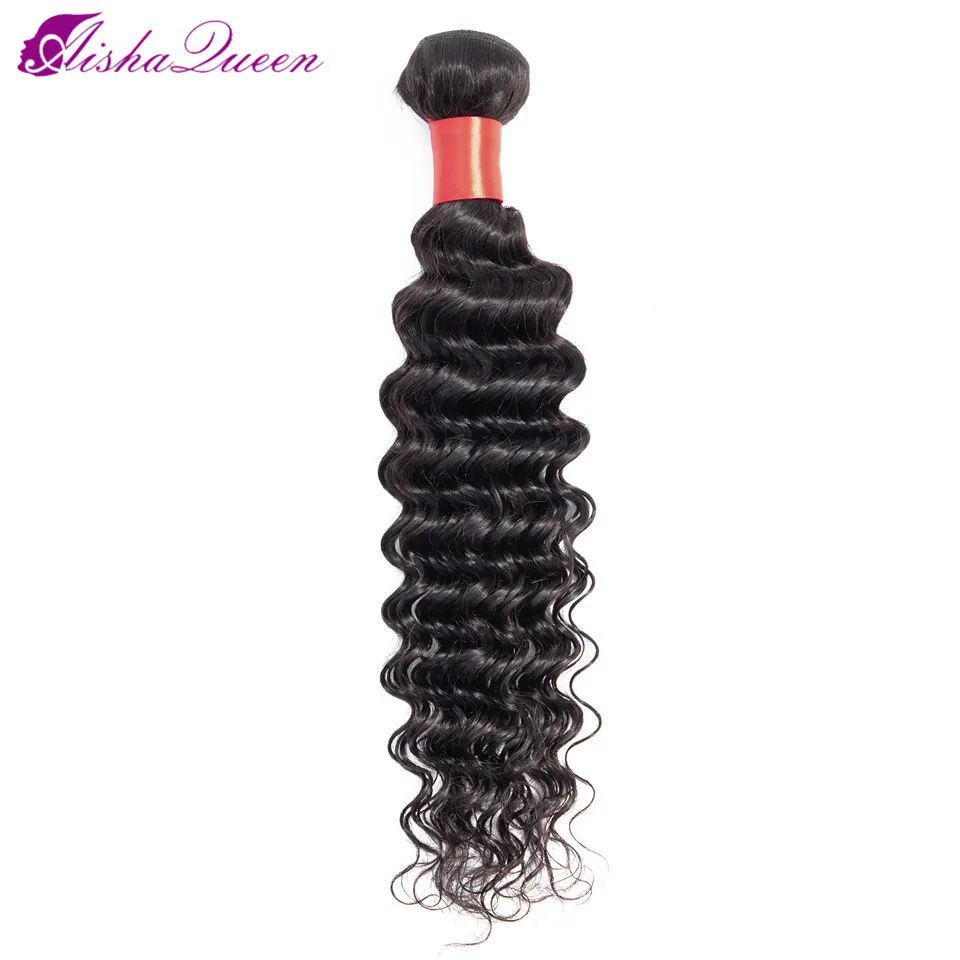 Aisha Queen 100% Human Hair Bundles Deep Wave 1 Bundles Non Remy Brazilian Hair Weave Natural Color 8\ Aisha Queen 100% Human Hair Bundles Deep Wave 1 Bundles Non Remy Brazilian Hair Weave Natural Color 8\