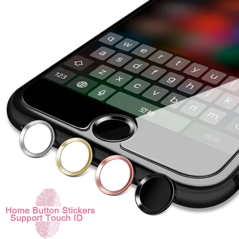 

Aluminum Alloy Touch ID Home Button Sticker For iPhone 6/6S/7 Plus with Fingerprint Identification Function for iPhone 5S/SE