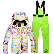 Новинка, зимние лыжные костюмы, куртки, штаны, женские комплекты для сноубординга, Лыжная зимняя куртка, Спортивная дышащая водонепроницаемая теплая одежда