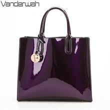 Новая глянцевая большая сумка-тоут, женские сумки высокого качества, женские Сумки из искусственной кожи, сумки через плечо с буквенным принтом, сумки-мессенджеры