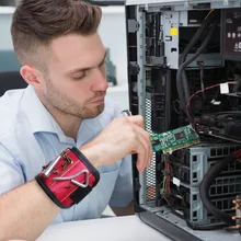 Полиэфирный магнитный браслет, Портативная сумка для инструментов, электрик, ремень для запястья, шурупы, гвозди, сверла, держатель, инструменты для ремонта