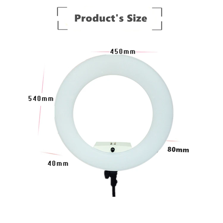 Yidoblo белый FE-480II фотостудия макро-кольцевой светильник RC Светодиодная лампа для освещения видео ЖК-дисплей фотографический светильник ing 96 Вт 5500 к