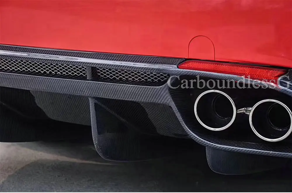 Бампер 4 exhuast спойлер для губ крыло из углеродного волокна задний бампер диффузор для Alfa Romeo Giulia автомобильный комплект кузова