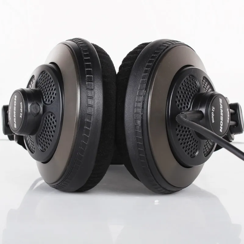 Оригинальные наушники Samson SR850 с велюровыми вставками полуоткрытые для монитора