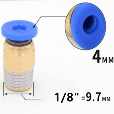 1/" 1/4" 3/" 1/2" воздушный шланг прямой нажимной Пневматический фитинг латунные быстроразъемные соединители для воздушных труб 4 мм 6 мм 8 мм 10 мм 12 мм 14 мм - Цвет: 1l8 x 4mm