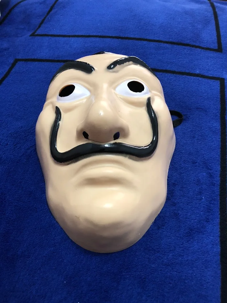 VEVEFHUANG, 100 шт., La Casa De Papel, маскарадные костюмы, маска, Salvador Dali, пластиковая маска для лица, смешная маска, маска для туши, маска Dali