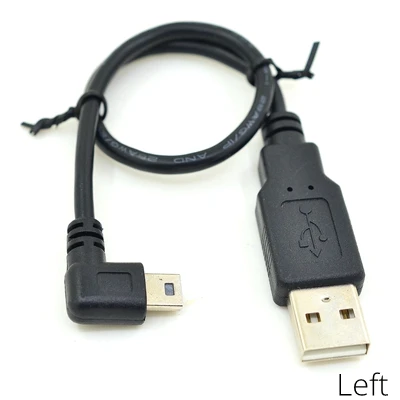 20 см Мульти-угол USB 2,0 A папа направо влево вверх вниз угол мини USB 5pin мужской зарядный короткий кабель-удлинитель Mini-USB